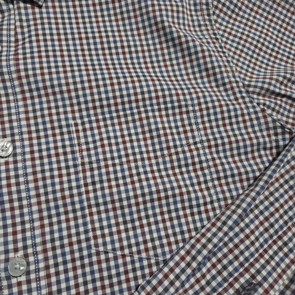 UNTUCKit Shirt Slim Fit Performance Long Sleeve Button Down Nylon Checked Small - Picture 3 of 9